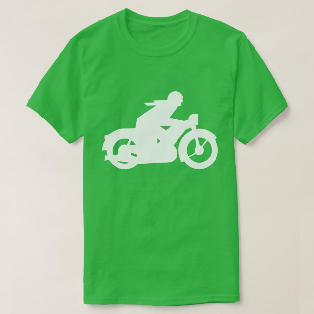 T-shirt Symbole Silhouette Motorbiker (Design devant)