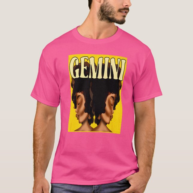 T-shirt SYMBOLE Soleil Zodiaque Gemini Astrologie Horoscop (Devant)
