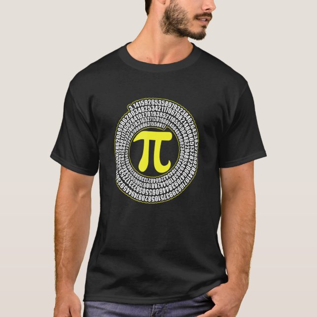 T-shirt Symbole spirale Pi Math Infinité Numéro irrationne (Devant)