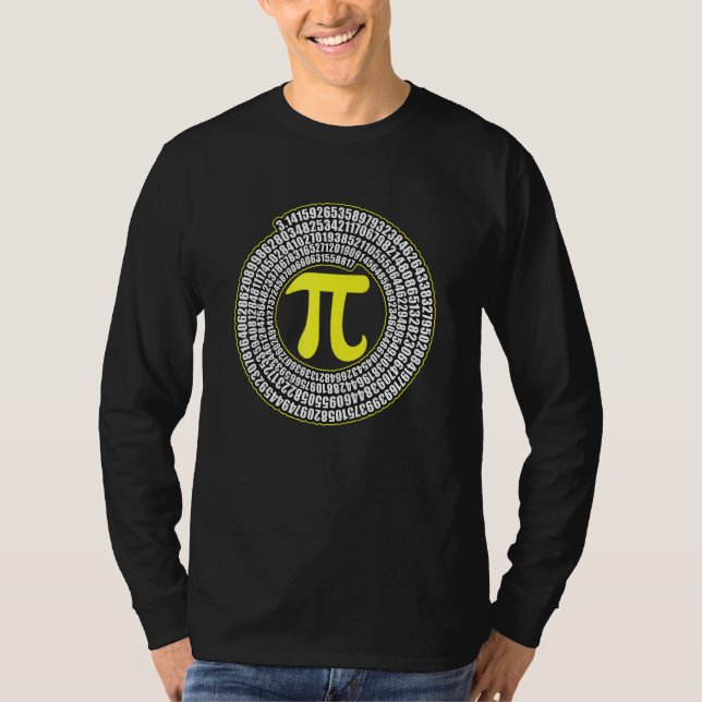 T-shirt Symbole spirale Pi Math Infinité Numéro irrationne (Devant)