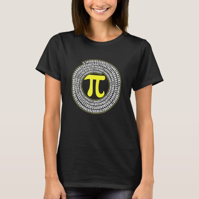 T-shirt Symbole spirale Pi Math Infinité Numéro irrationne (Devant)