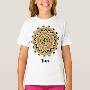 T-shirt Symbole spirituel Mandala Yoga Om Symbole Rétro Cu