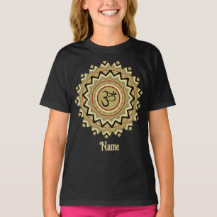 T-shirt Symbole spirituel Mandala Yoga Om Symbole Rétro Cu