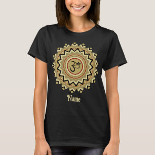 T-shirt Symbole spirituel Mandala Yoga Om Symbole Rétro Cu