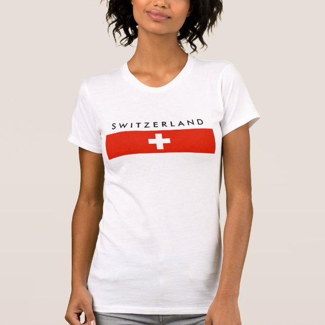 T-shirt Symbole suisse de nation de drapeau de pays de la (Devant)