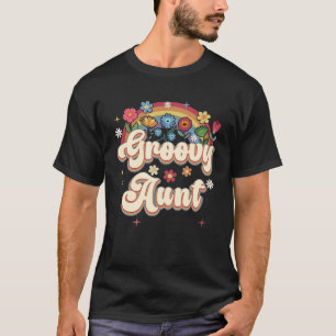 T-shirt SYMBOLE super Tante Rétro Hippie Paix Mères Floral