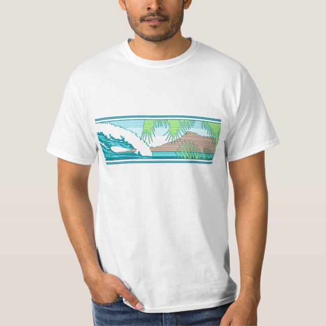 T-shirt SYMBOLE Surf hawaïen Ala Moana Diamond Head Tee (Devant)
