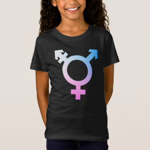 T-Shirt Symbole trans* rose/bleu/blanc