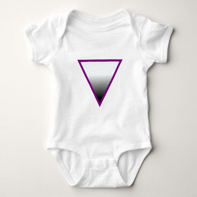 T-SHIRT SYMBOLE TRIANGLE ASEXUEL (Devant)