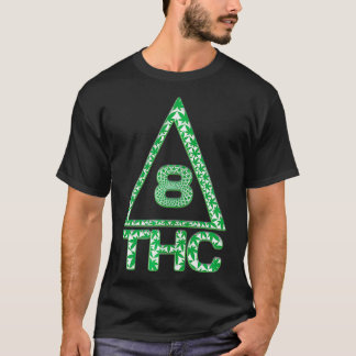 T-shirt Symbole triangle Delta 8 THC Delta 8 Green Weed Pl