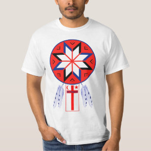 T-shirt Symbole tripartite et drapeau de forum de Mi'Kmaq