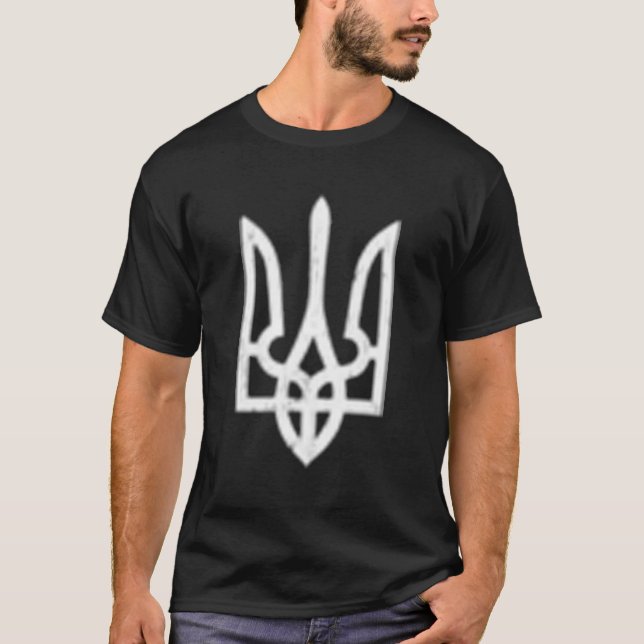 T-shirt SYMBOLE TYZUB Ukraine Trident (Devant)