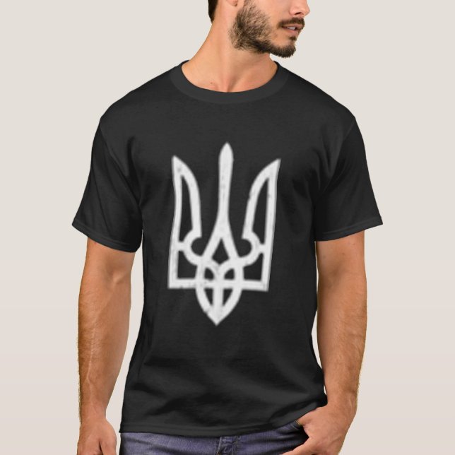 T-shirt SYMBOLE TYZUB Ukraine Trident (Devant)