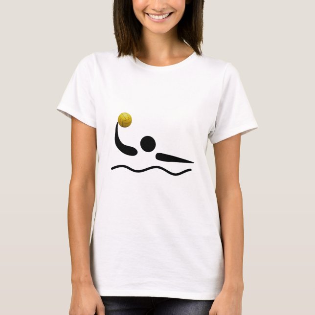 T-shirt Symbole universel de sport de polo d'eau (Devant)