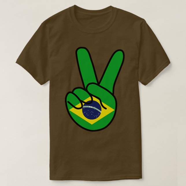 T-shirt SYMBOLE V DU Drapeau Brésil (Design devant)