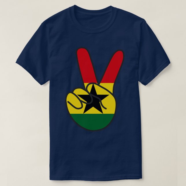 T-shirt SYMBOLE V DU Drapeau Ghana (Design devant)