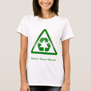 T-shirt Symbole vert "Réduction de la réutilisation recy