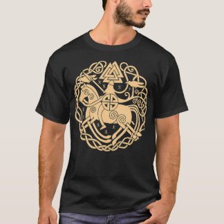 T-shirt Symbole viking Horse Guerrier Nordic Mythologie Va