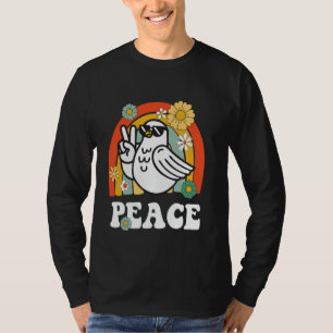 T-shirt SYMBOLE vintage Peace Dove Pigeon Peace Hippie Sup