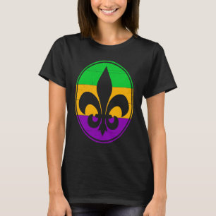 T-shirt Symbole Vintage rétro Fleur De Lys Mardi Gras