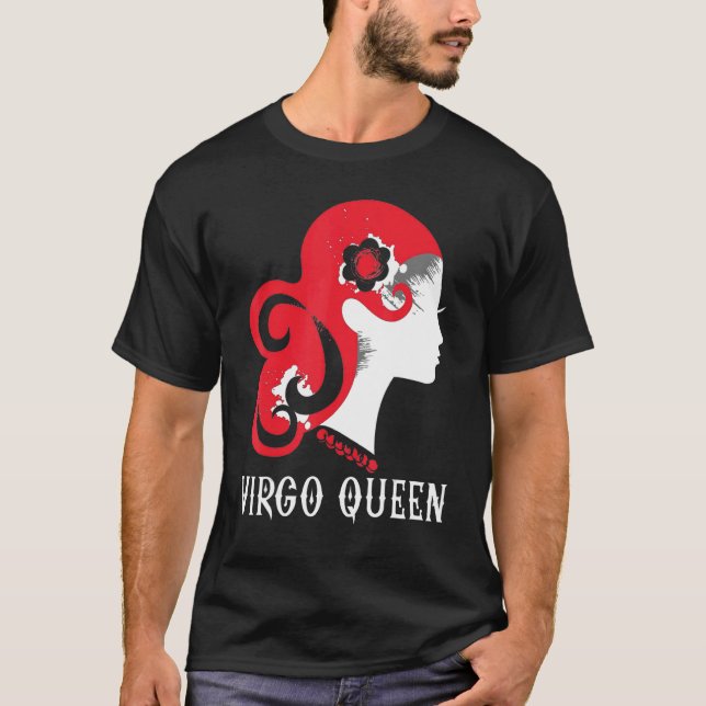 T-shirt Symbole Virgo Queen Zodiac Astrologie Joyeux anniv (Devant)