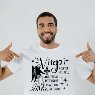 T-shirt Symbole Virgo Zodiac Horoscope Personnalité Traits