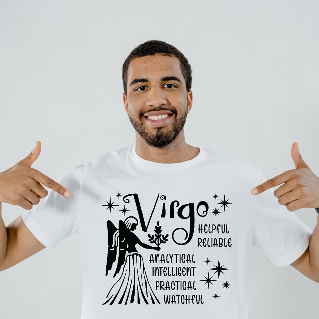 T-shirt Symbole Virgo Zodiac Horoscope Personnalité Traits (Créateur téléchargé)