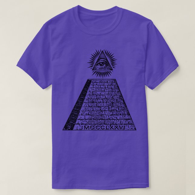 T-shirt Symbole visuel AllSeeing Illuminati (Design devant)