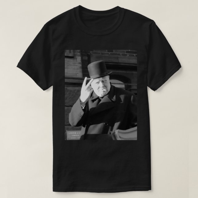 T-shirt Symbole Winston Churchill V Jour V 1945 Poster (Design devant)