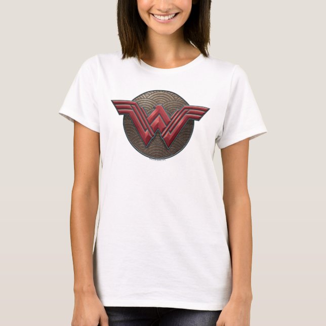T-shirt Symbole Wonder Woman sur les cercles concentrés (Devant)