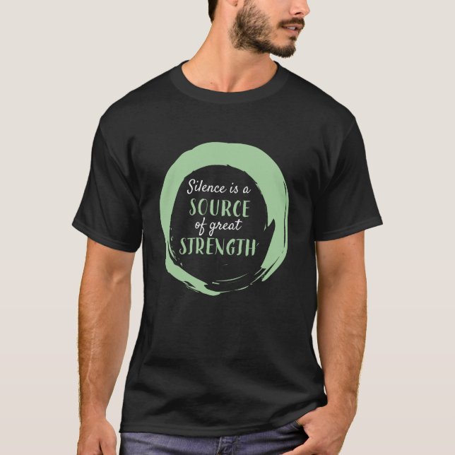 T-shirt Symbole Zen Circle Silence Strength Cadeau (Devant)