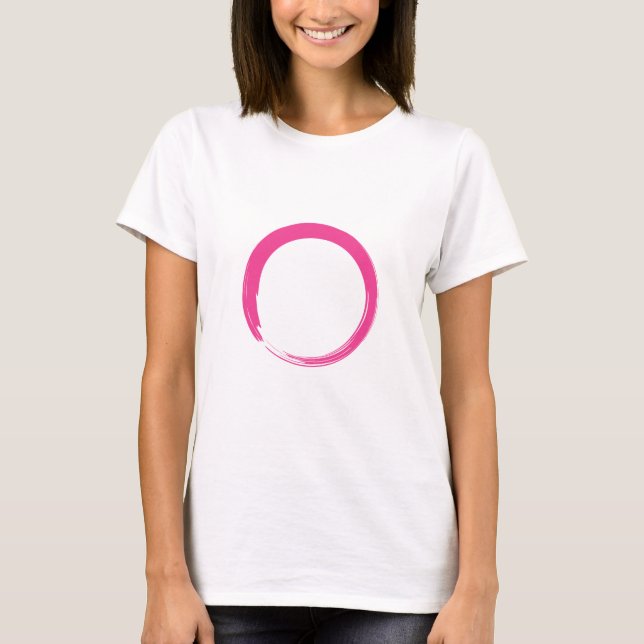 T-shirt Symbole zen rose / Cercle Enso (Devant)