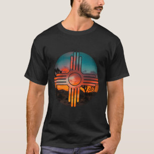 T-shirt Symbole Zia du Nouveau-Mexique et paysage