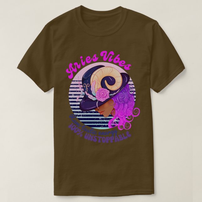 T-shirt Symbole Zodiac Aries Funny Vibes Ramstastic Ene (Design devant)