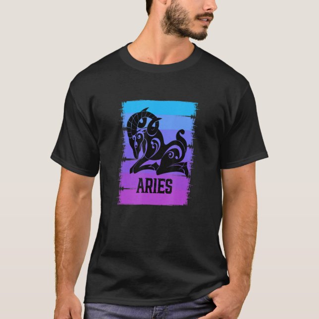T-shirt SYMBOLE Zodiac Aries Stuff Ram Astrologie Tarot Ho (Devant)