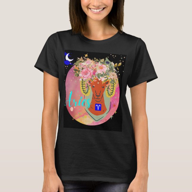 T-shirt SYMBOLE Zodiaque Aries Horoscope Astrologie Femme (Devant)
