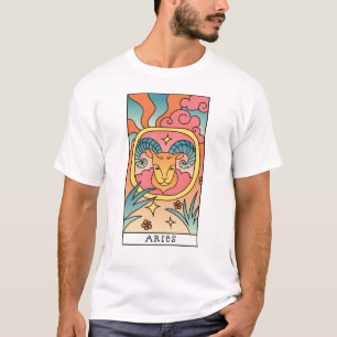 T-shirt SYMBOLE Zodiaque Aries Vintage Art Abstrait