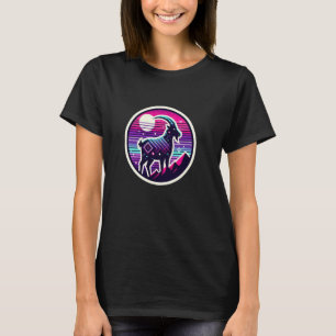 T-shirt Symbole Zodiaque Capricorne Style 80s Chèvre Vinta
