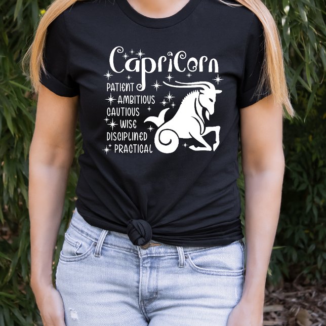 T-shirt SYMBOLE Zodiaque Capricorne Traits Horoscope (Créateur téléchargé)