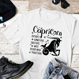 T-shirt Symbole Zodiaque Capricorne Traits Horoscope T-shi
