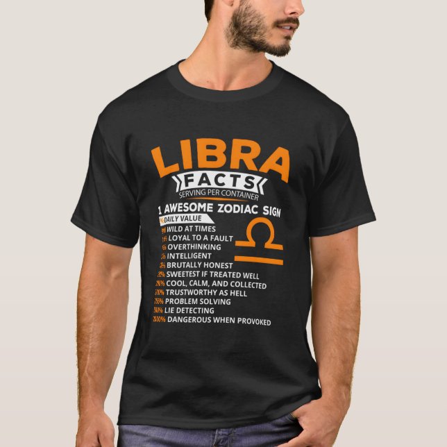 T-shirt SYMBOLE Zodiaque d'astrologie de la bibliothèque (Devant)