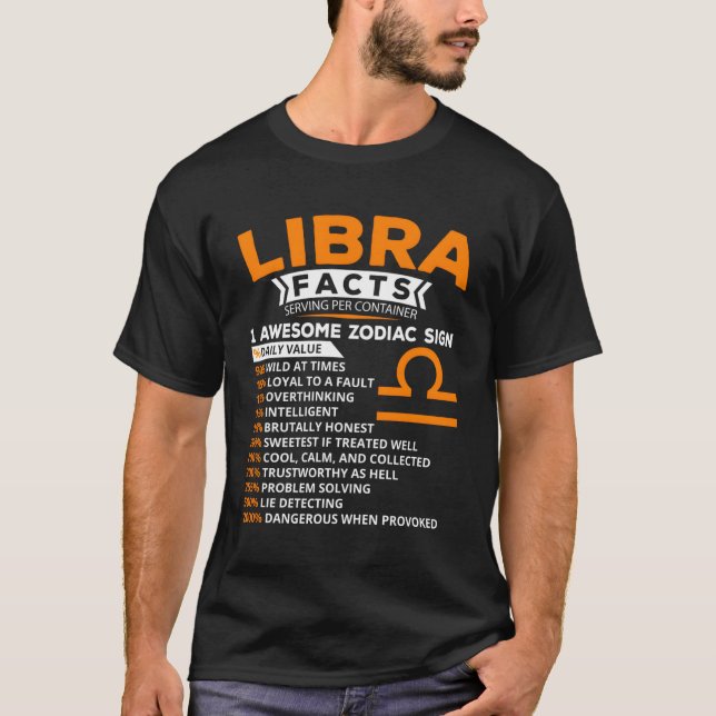 T-shirt SYMBOLE Zodiaque d'astrologie de la bibliothèque (Devant)