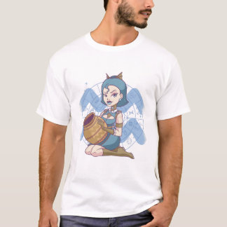 T-shirt Symbole zodiaque de la petite fille Aquarius
