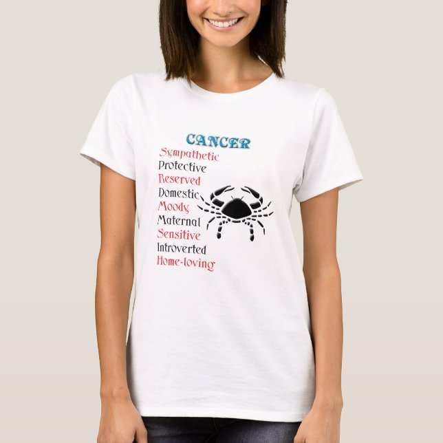 T-shirt Symbole Zodiaque de l'horoscope du cancer (Devant)