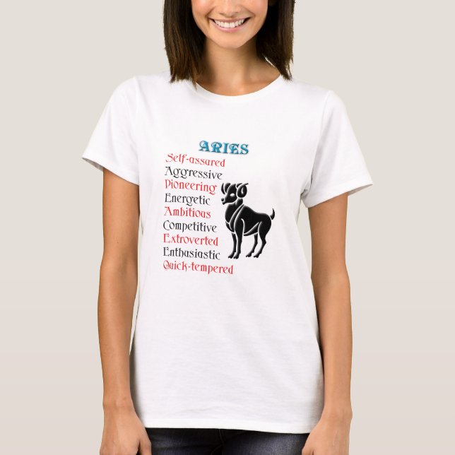 T-shirt SYMBOLE Zodiaque D'Horoscope Aries (Devant)