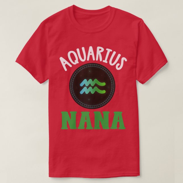 T-shirt Symbole zodiaque féminin Aquarius Nana Horoscope A (Design devant)