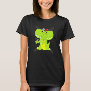 T-shirt SYMBOLE Zodiaque Gémeaux T Rex Dinosaur H