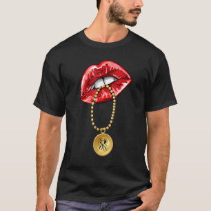 T-shirt SYMBOLE Zodiaque Gemini Girl Juicy Lips Astrologie