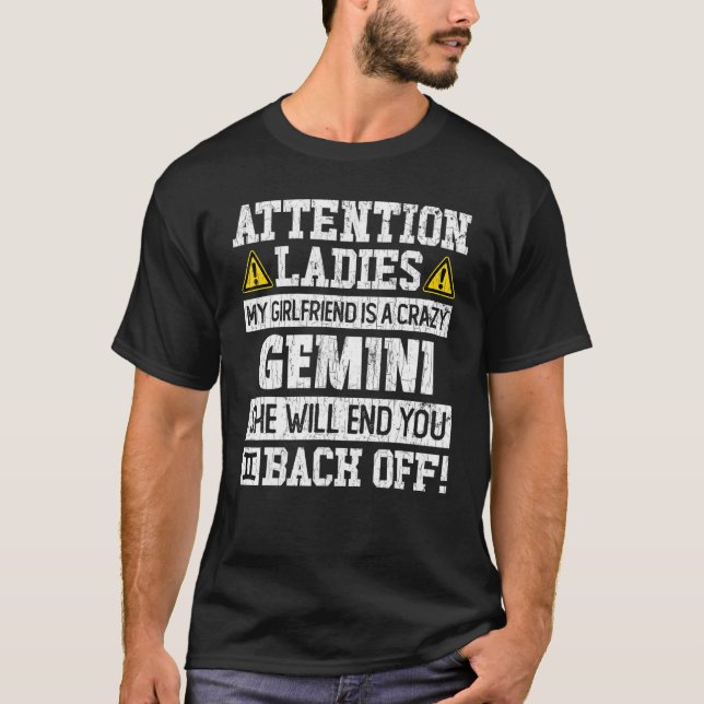 T-shirt SYMBOLE Zodiaque Gemini Girlfriend Graphique (Devant)