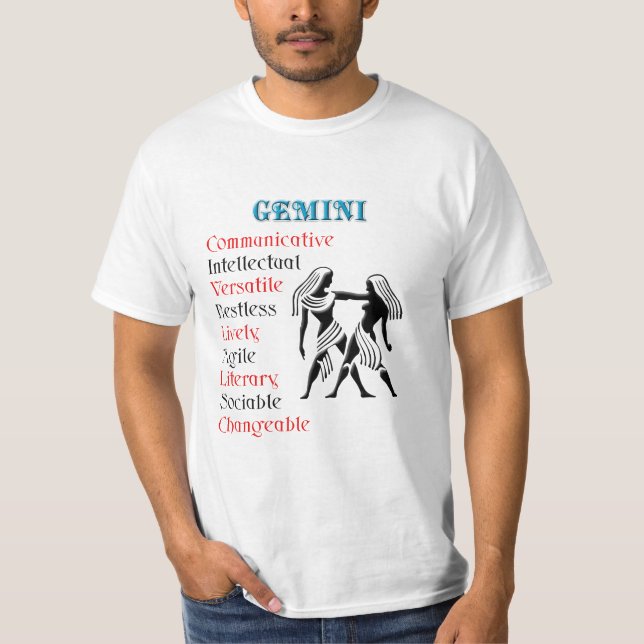 T-shirt SYMBOLE Zodiaque Gemini Horoscope (Devant)